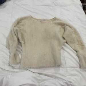 Anthropologie Cream Knit Sweater